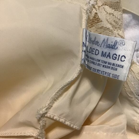 Vintage wonder maid full slip M cream - Picture 6 of 8